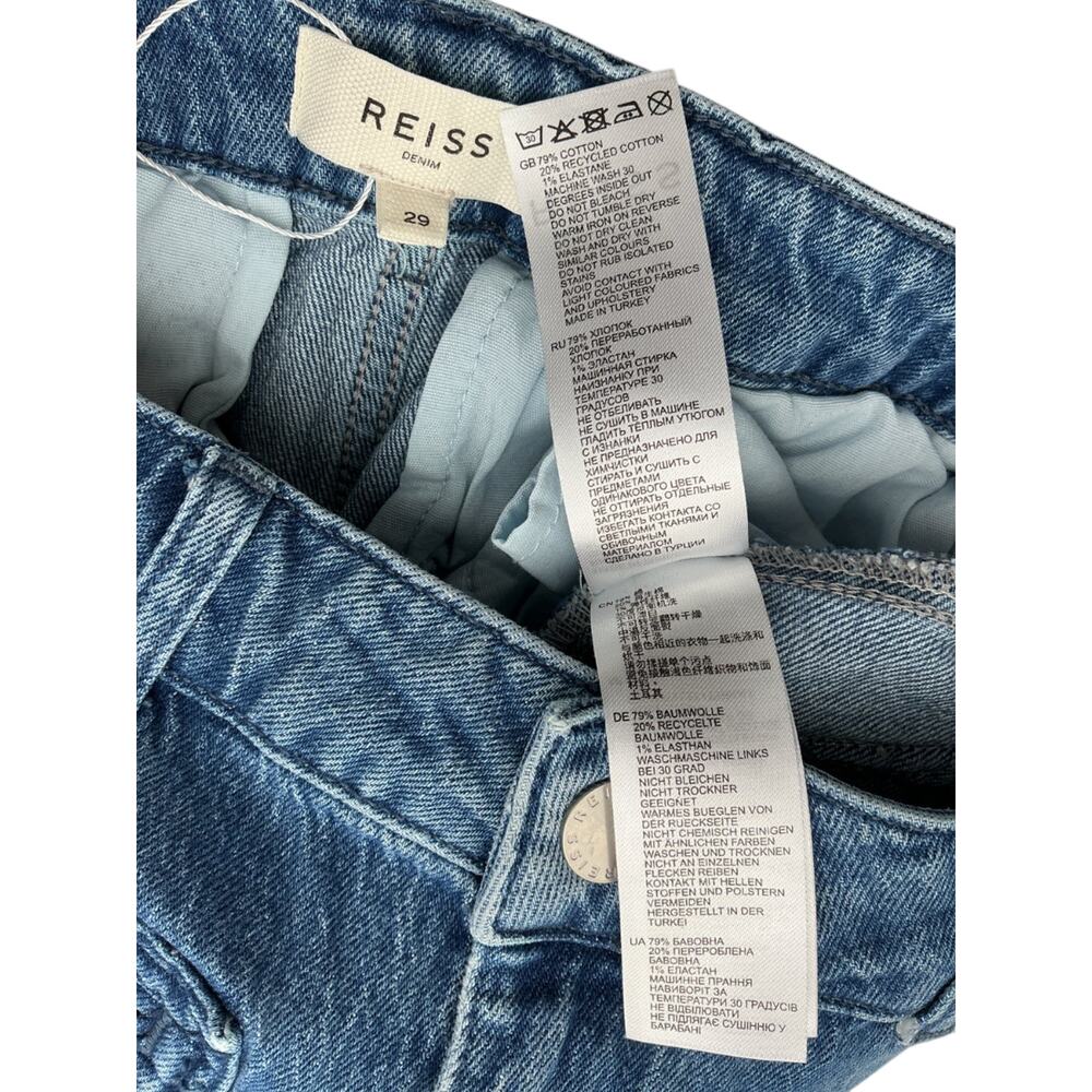 Reiss Wide Leg Blue Isabel Denim Jeans Size 29 - Picture 4 of 4